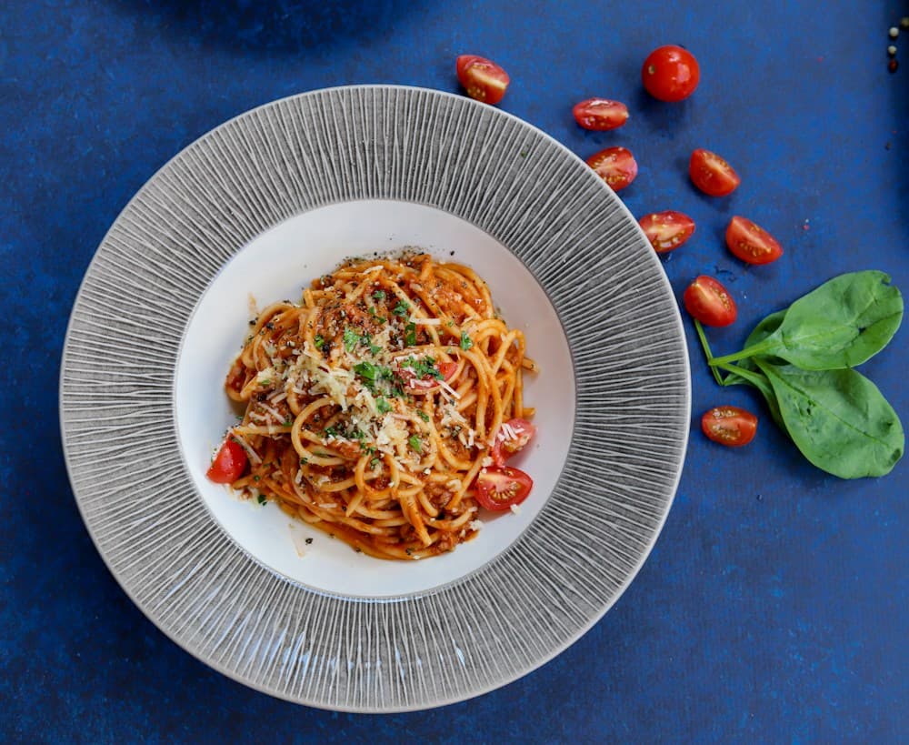 An illustrative plate of pasta, not photographed at Roscioli