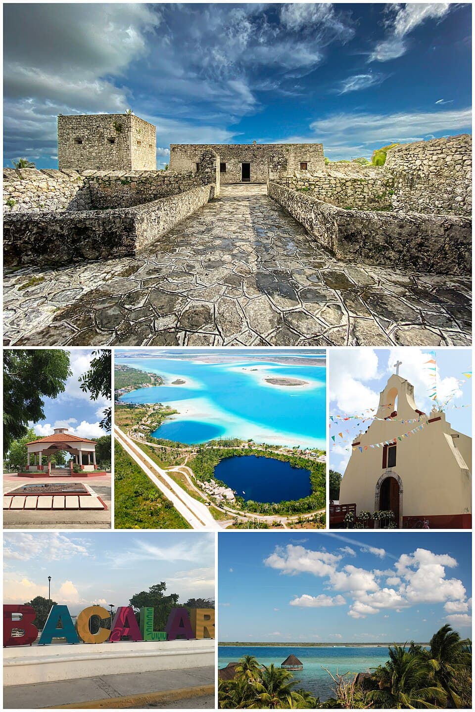 Bacalar Lagoon of Seven Colors
